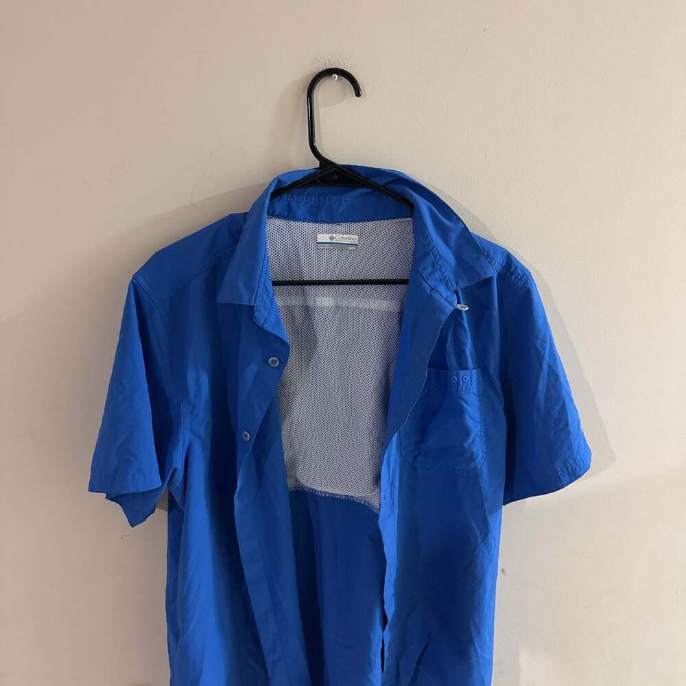 Columbia PFG Tamiami II Vent Fishing Shirt, Bright Blue, Men's M